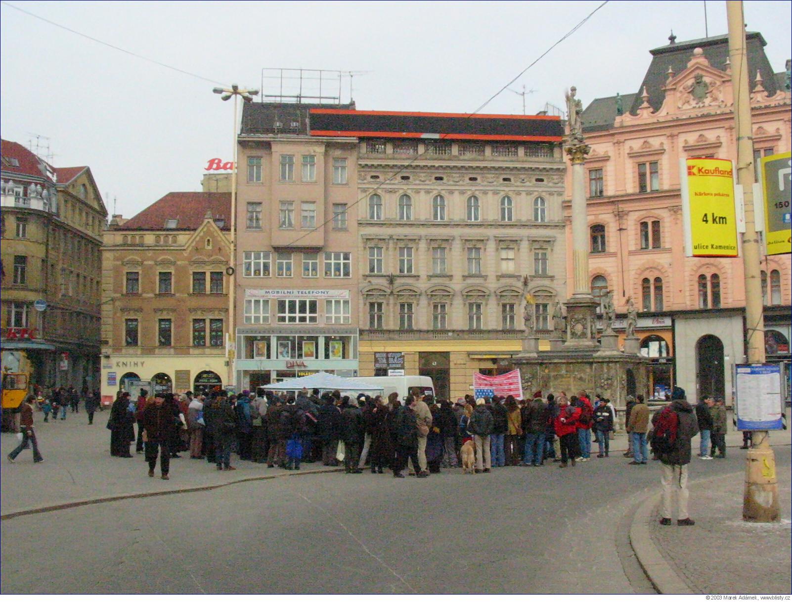Demonstrace proti válce v Iráku - Brno
