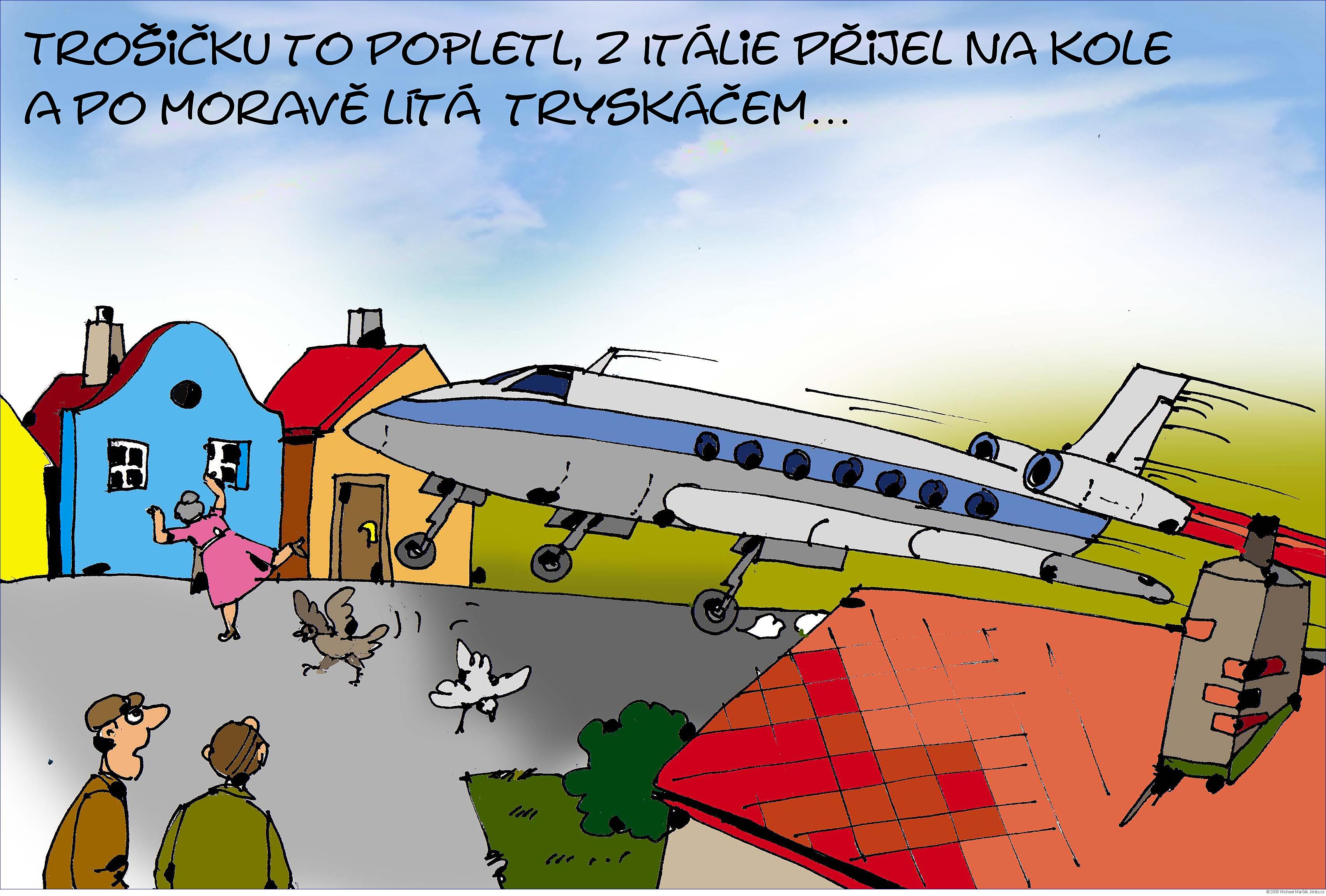 Michael Marčák: Trošičku to popletl, z Itálie přijel na kole a po Moravě lítá tryskáčem...
