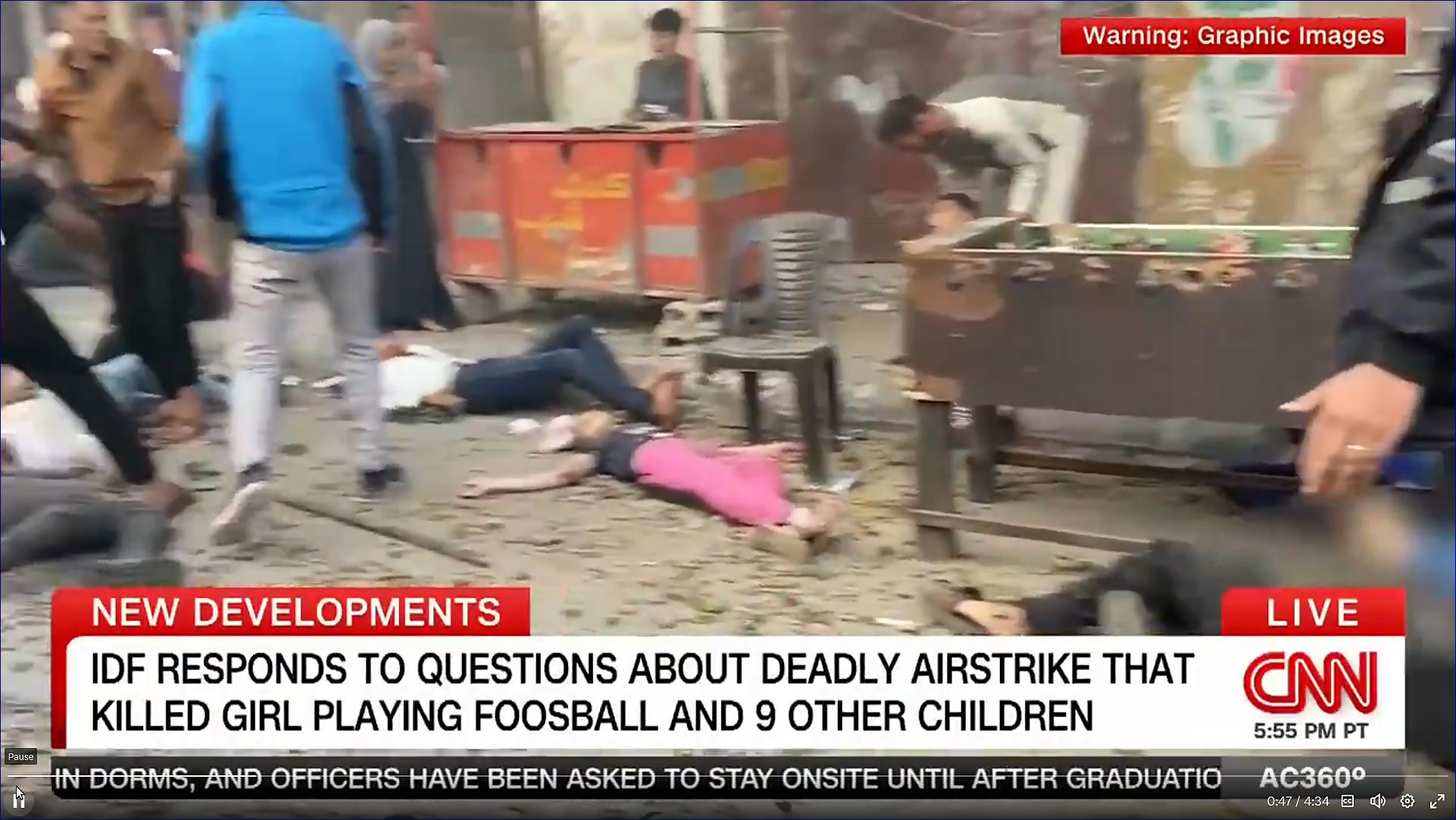 Investigace CNN: Potvrzeno, že deset dětí v Gaze hrajících stolní fotbal zabila izraelská řízená střela