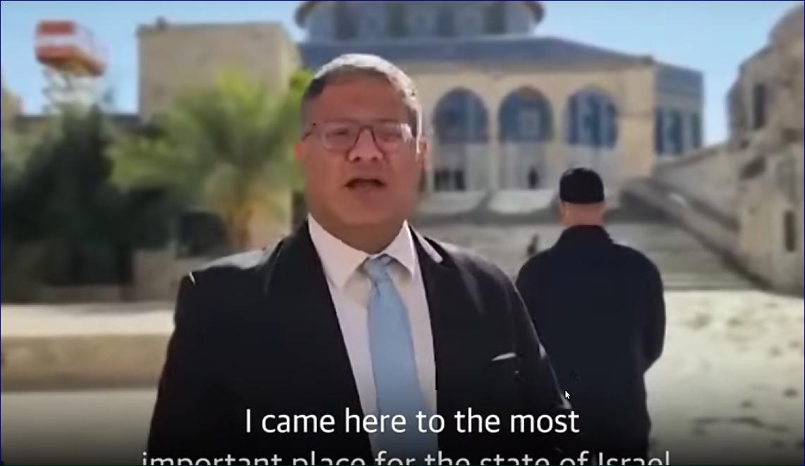 Extremistický izraelský ministr provokativně navštívil mešitu al Aksá