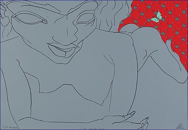 Boris Jirků, z cyklu Dolce far niente, 2005, serigrafie, 1000x700